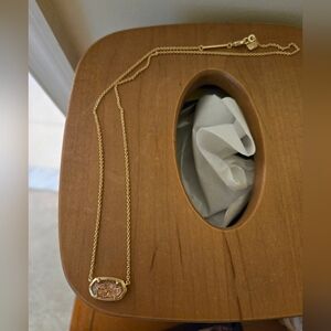 Kendra Scott Elisa Gold Pendant Necklace - Druzy - WORN ONCE